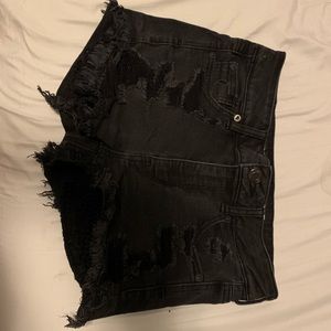 American Eagle Black Jean Shorts